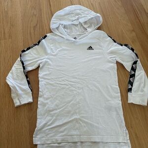 Adidas Kids White Hoodie Shirt